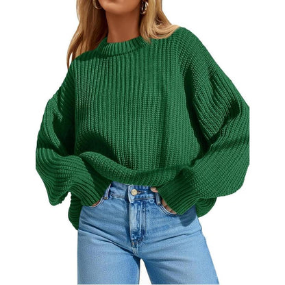 Imily Bela Edit Womens 2025 Fall Chunky Ribbed Knit Sweater Oversized Crewneck Long Sleeve Pullover